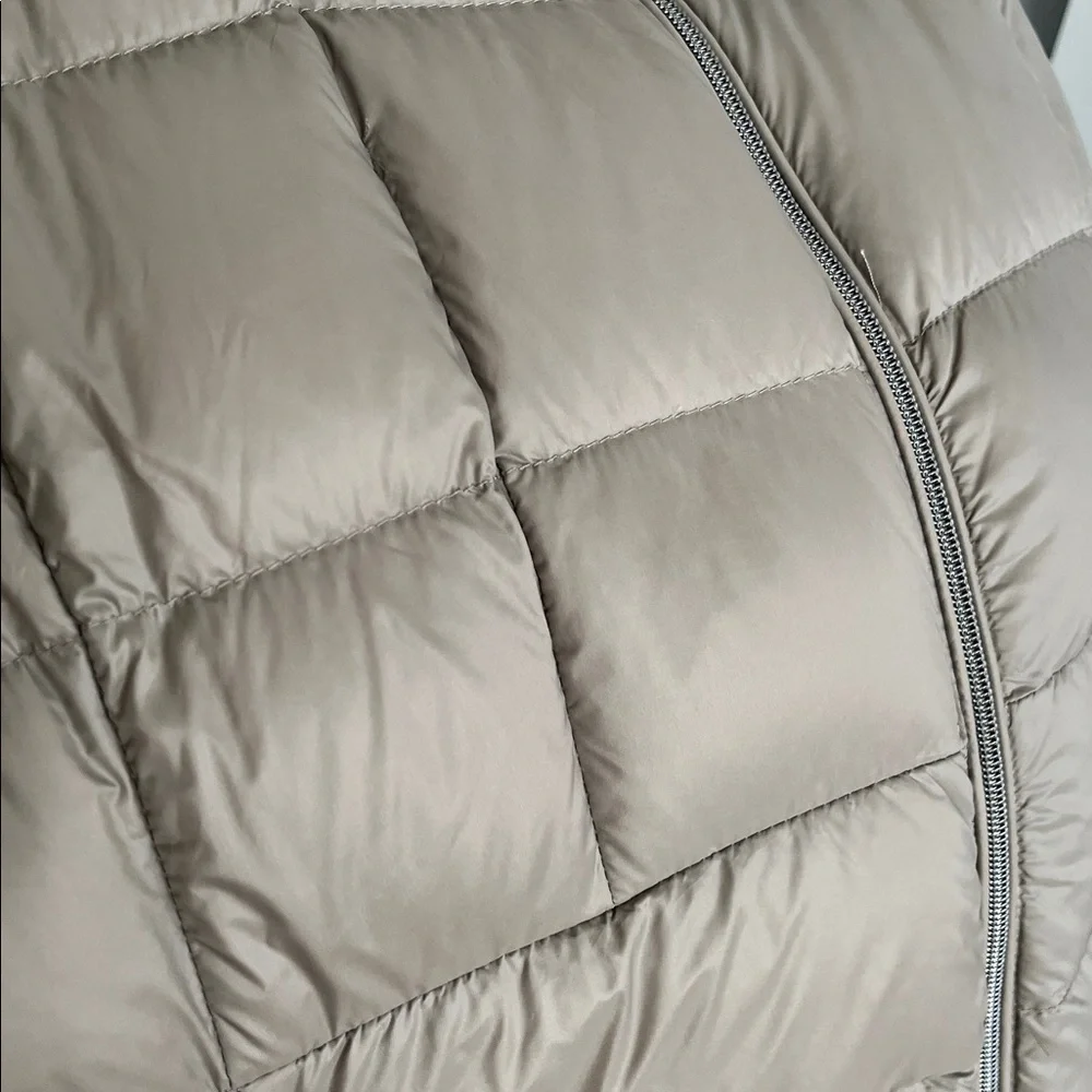 Michael Kors Packable Down Fill Taupe Brown‎ Tan Long Jacket Coat XL